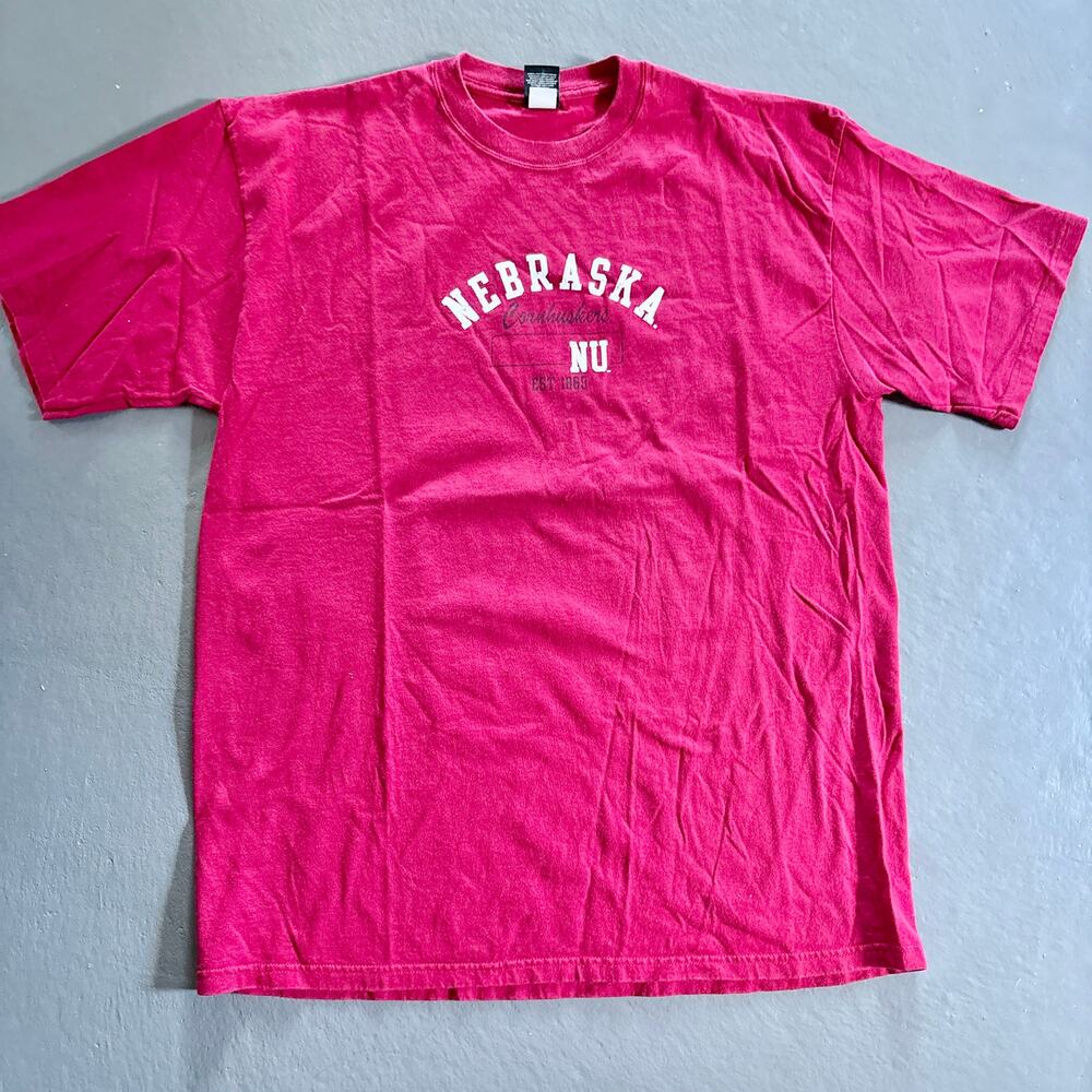 Vintage Nebraska Huskers Red Tee Shirt Short Sleeve XXL 2XL